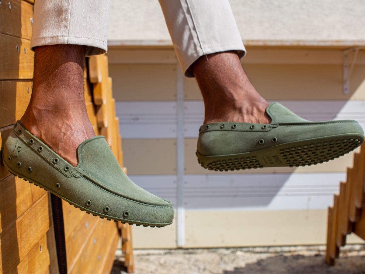 mocassins kaki pour hommes