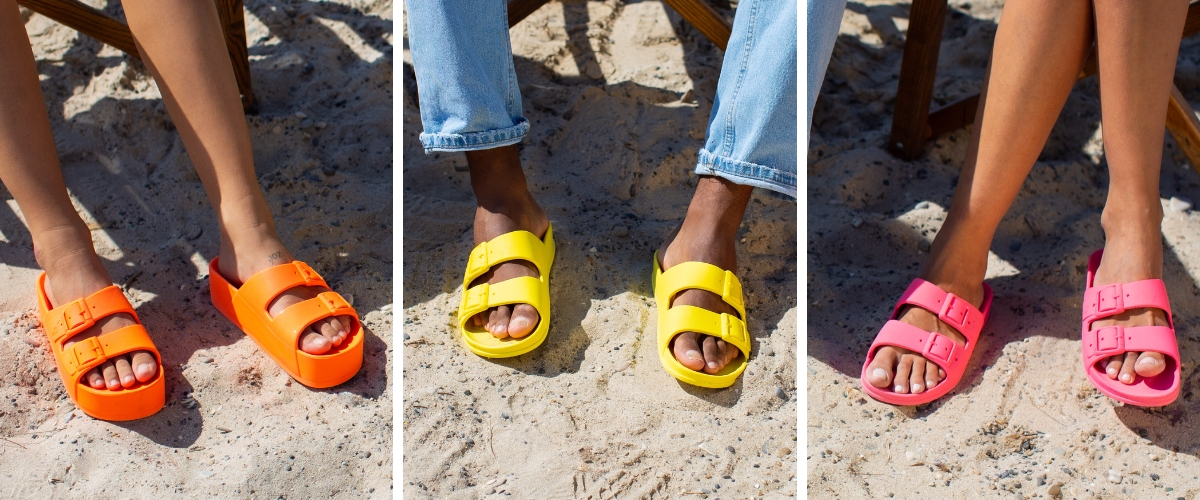 sandale fluo cacatoès